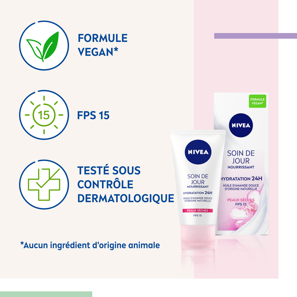 nivea ESSENTIALS - Crème de jour Huile d'Amande Douce Soin visage hydratante