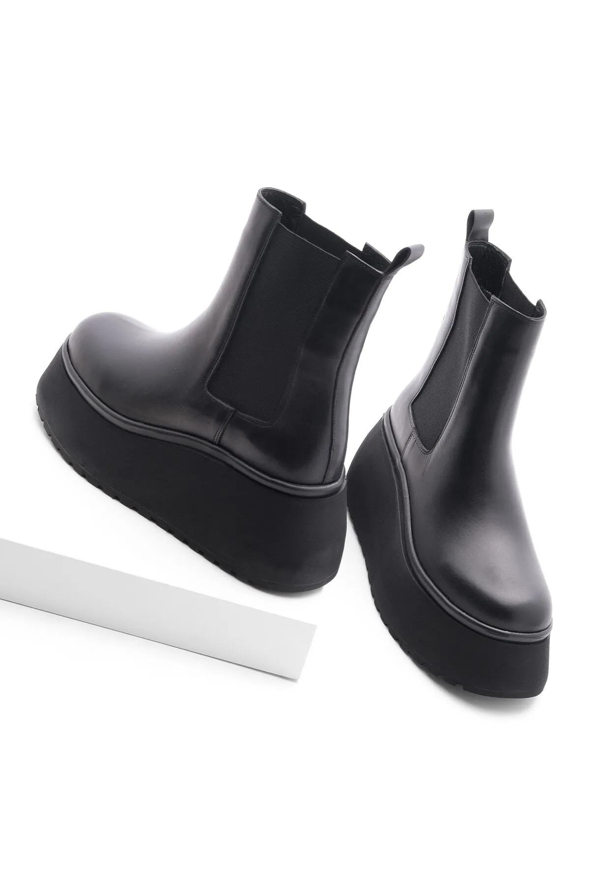 Marjin  Stiefelette - Schwarz - Keilabsatz