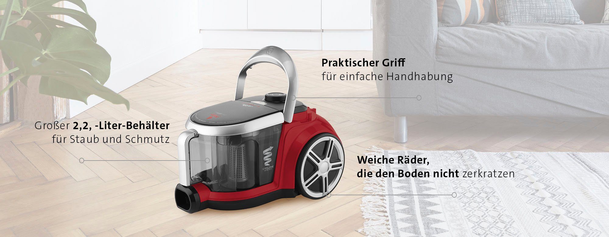 eta Bodenstaubsauger Stormy Turbo ETA351790000, 800 W, beutellos