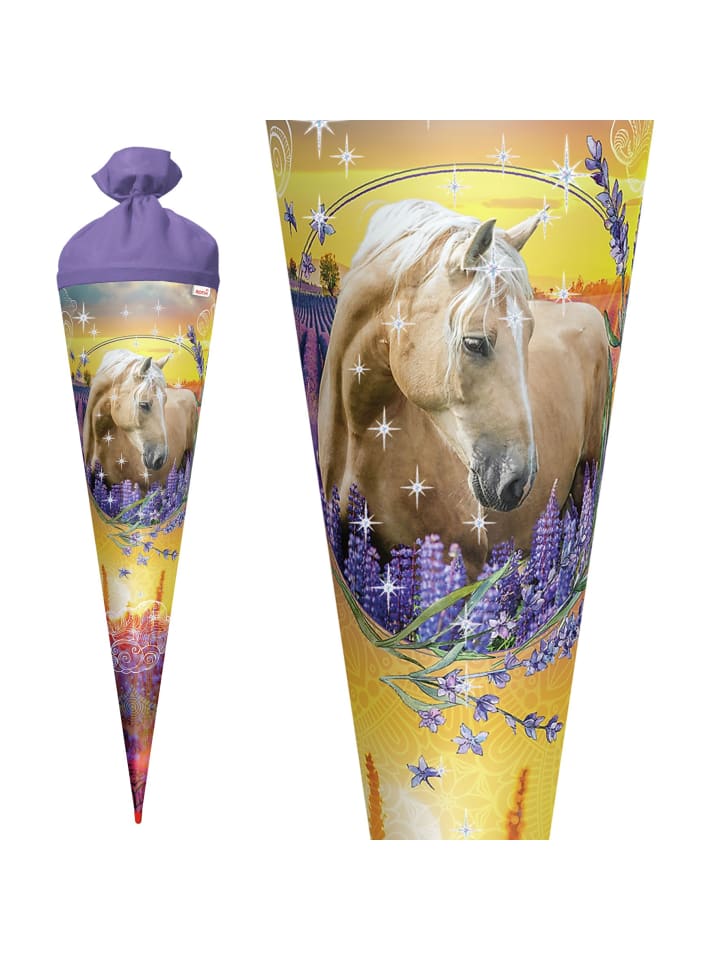 ROTH Schultüte groß Pferdeträume 70 cm, Glitter in Bunt günstig kaufen onesize