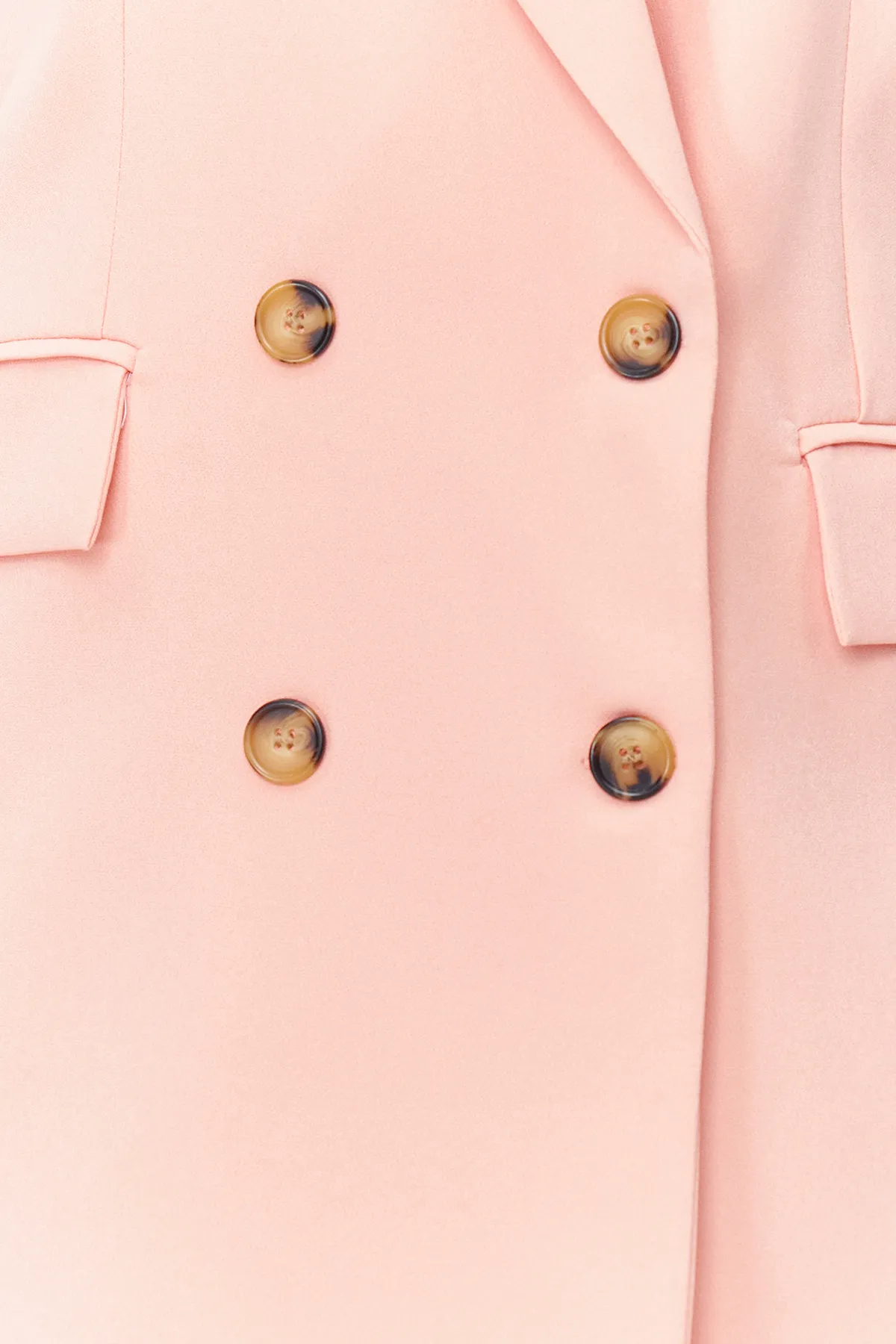 Trendyol Collection  Dusty Rose – Übergroße, gefütterte, gewebte Blazerjacke mit Knöpfen TWOAW22CE0167