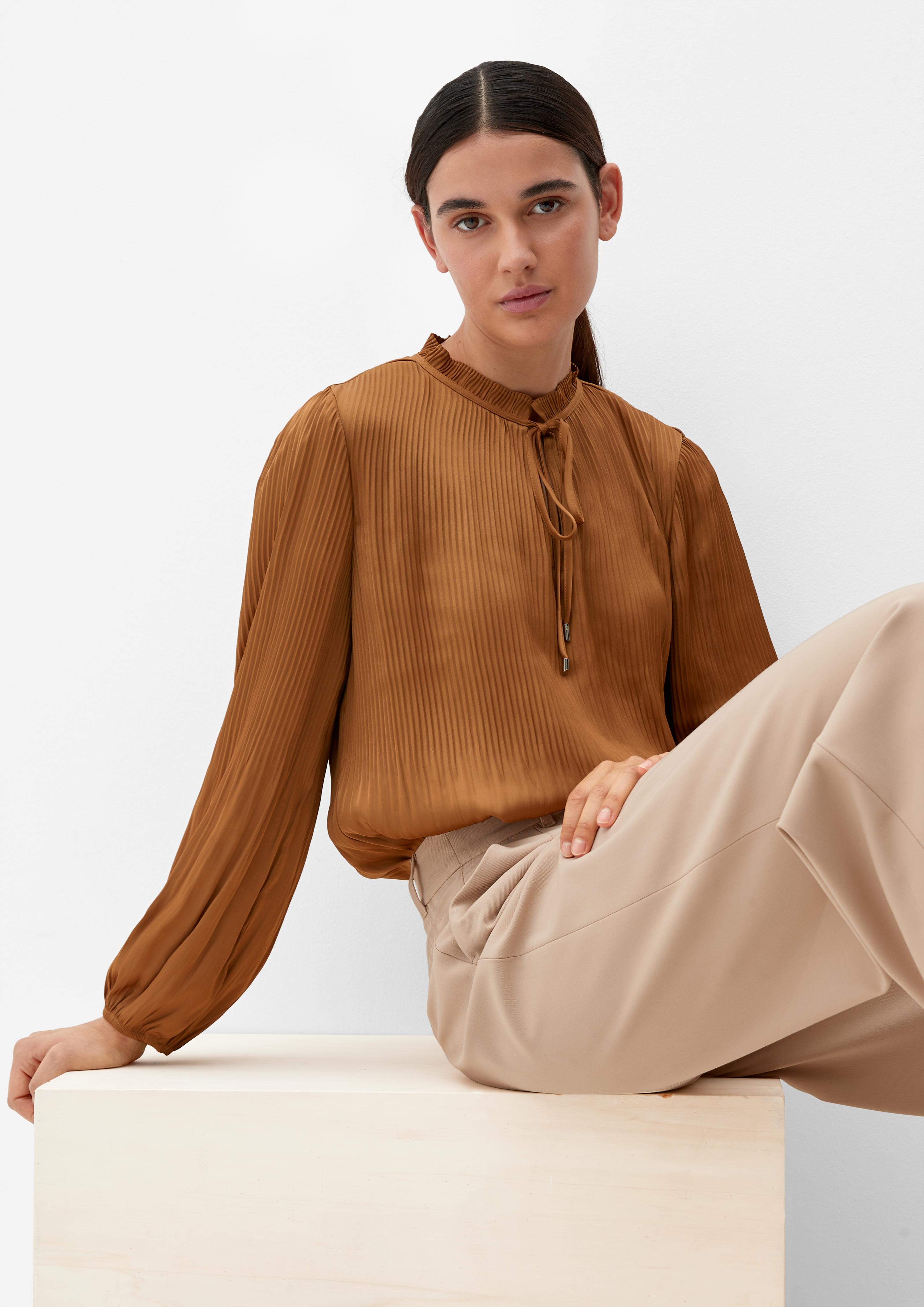 Bluse mit Plisséefalten  2122171-8740