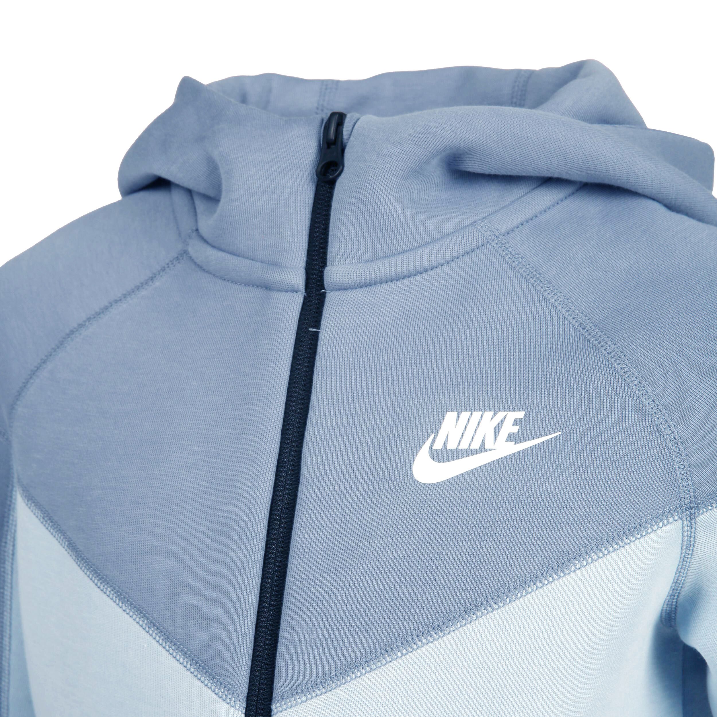 Tech Fleece Full-Zip Sweatjacke Jungen - Hellblau, Grau