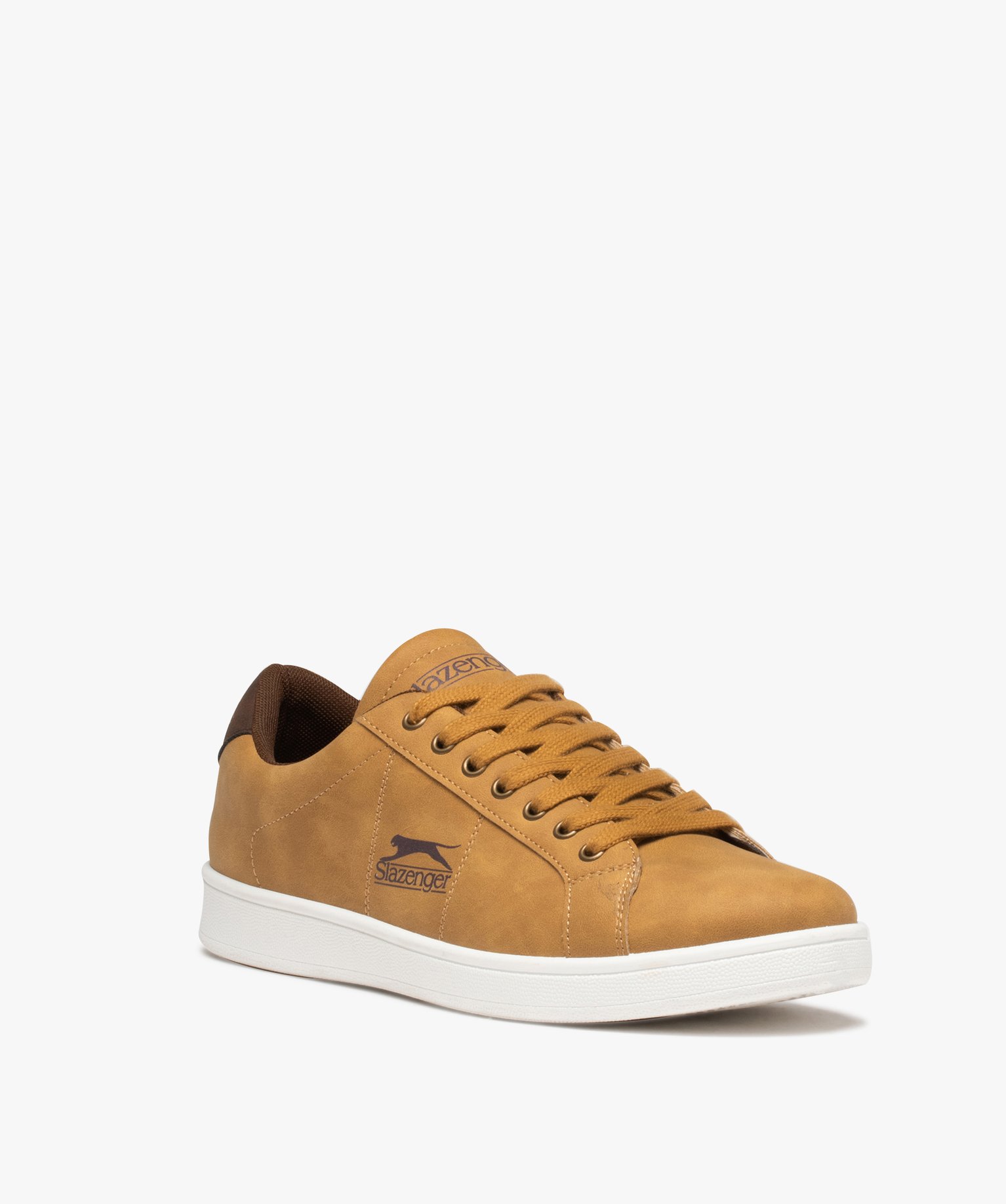Baskets homme unies à lacets - Slazenger camel | GEMO