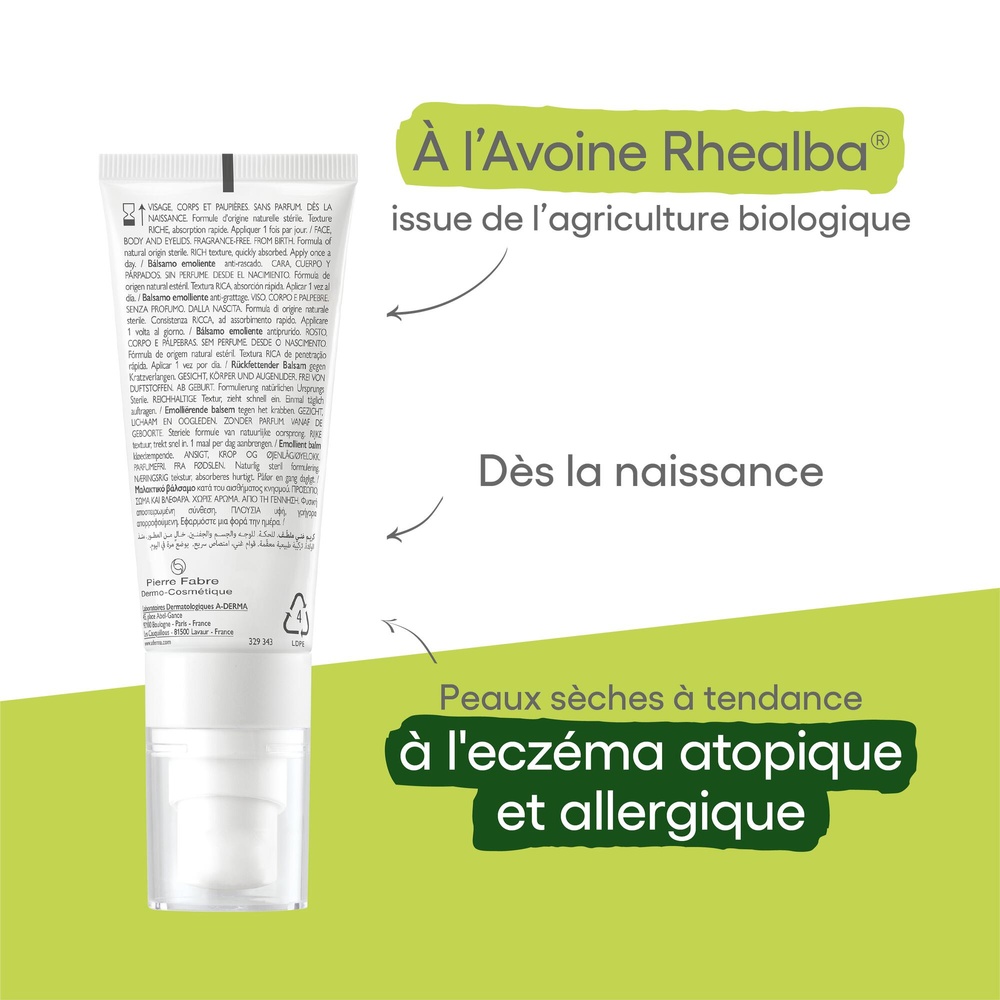 A-Derma A-DERMA — EXOMEGA ALLERGO - BAUME ÉMOLLI ENT COSMETIQUE STERILE 40 ml Baume émollient