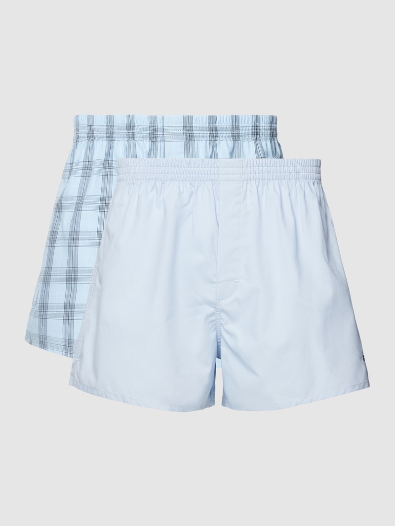 Boxershorts mit Karomuster im 2er-Pack in hellblau
