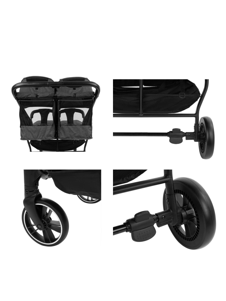 Kikkaboo Zwillingskinderwagen Happy 2 in grau günstig kaufen onesize