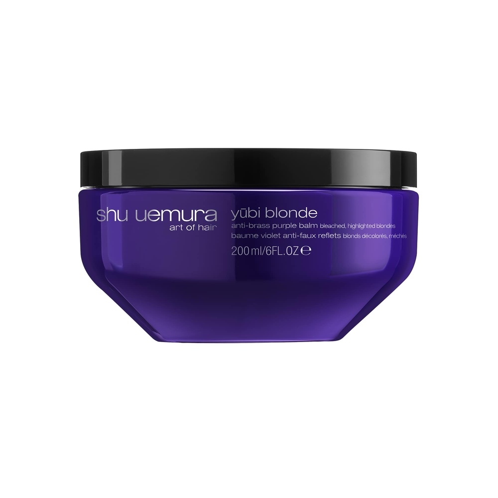 shu uemura art of hair yubi blonde baume violet anti-faux reflets masque