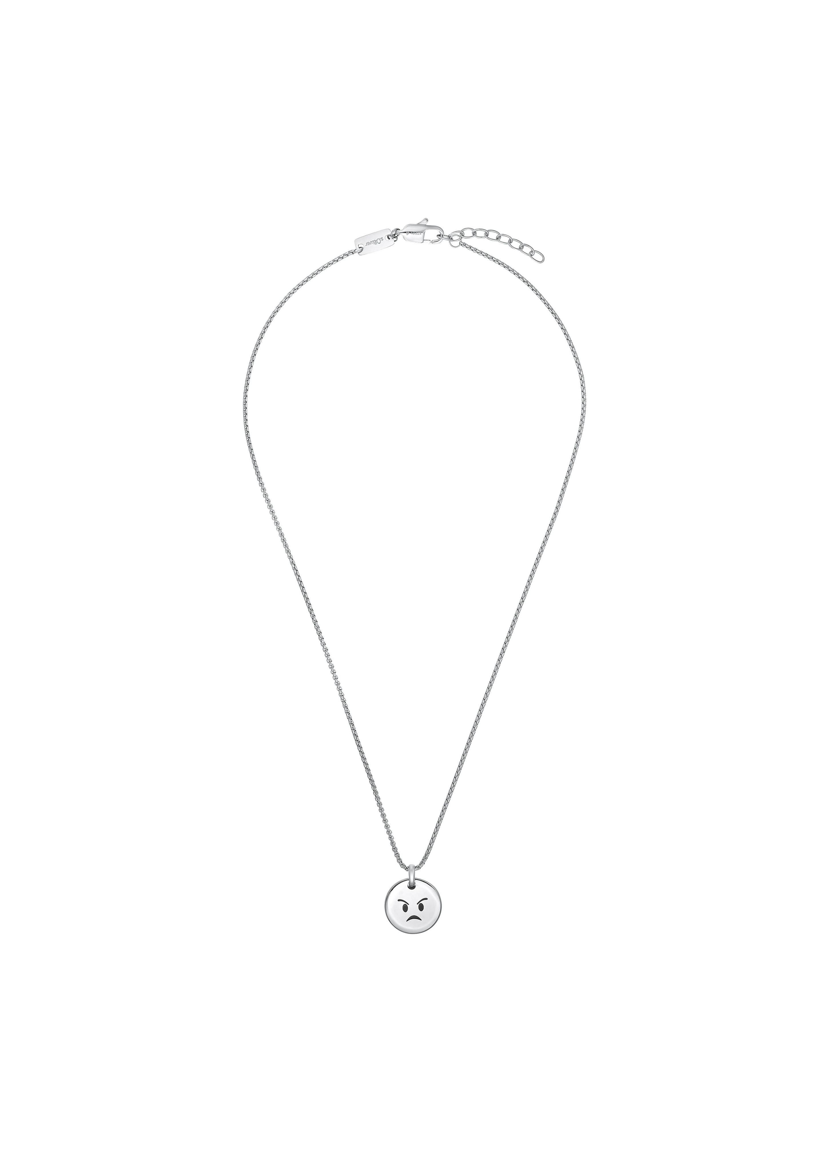 Edelstahlkette mit Smiley-Anhänger  6007233-92B0