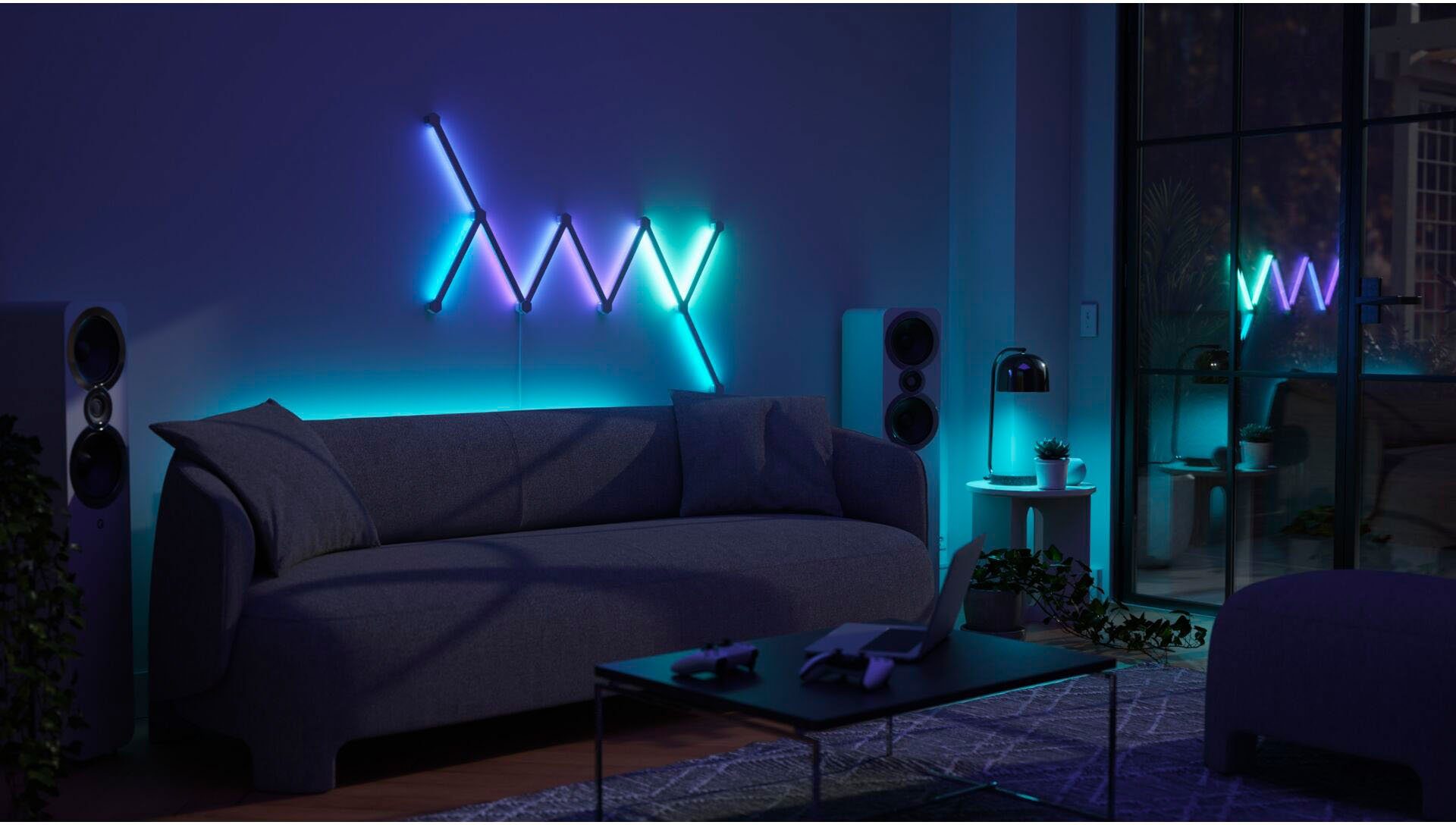 nanoleaf LED Lichtleiste Lines, Dimmfunktion, LED fest integriert, Farbwechsler