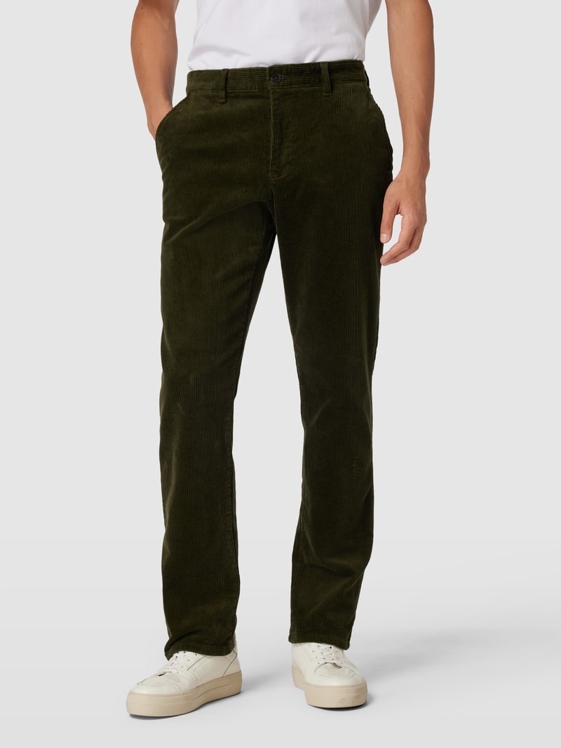 Cordhose mit Stretch-Anteil in khaki