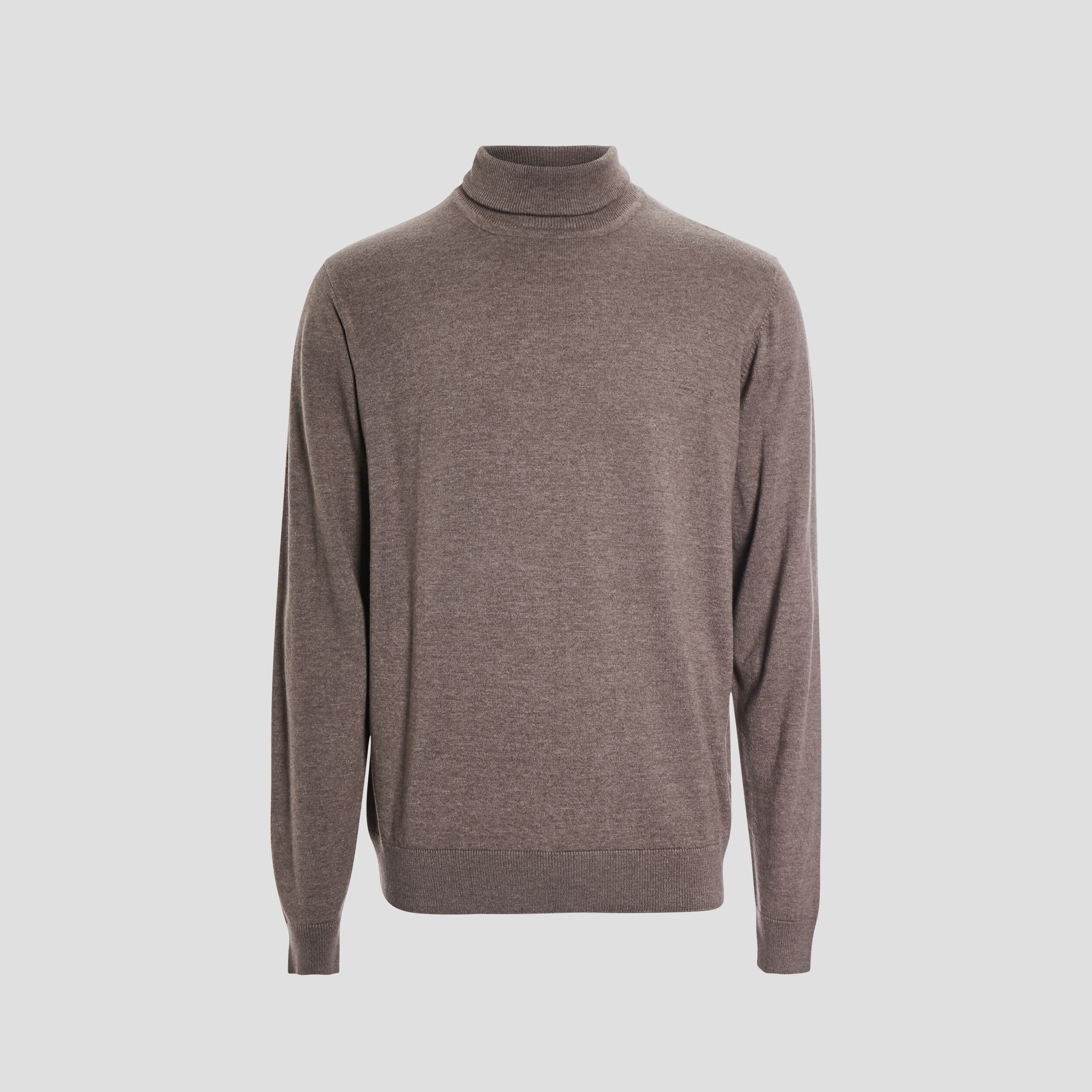 Pull avec col roulé taupe homme | La Halle