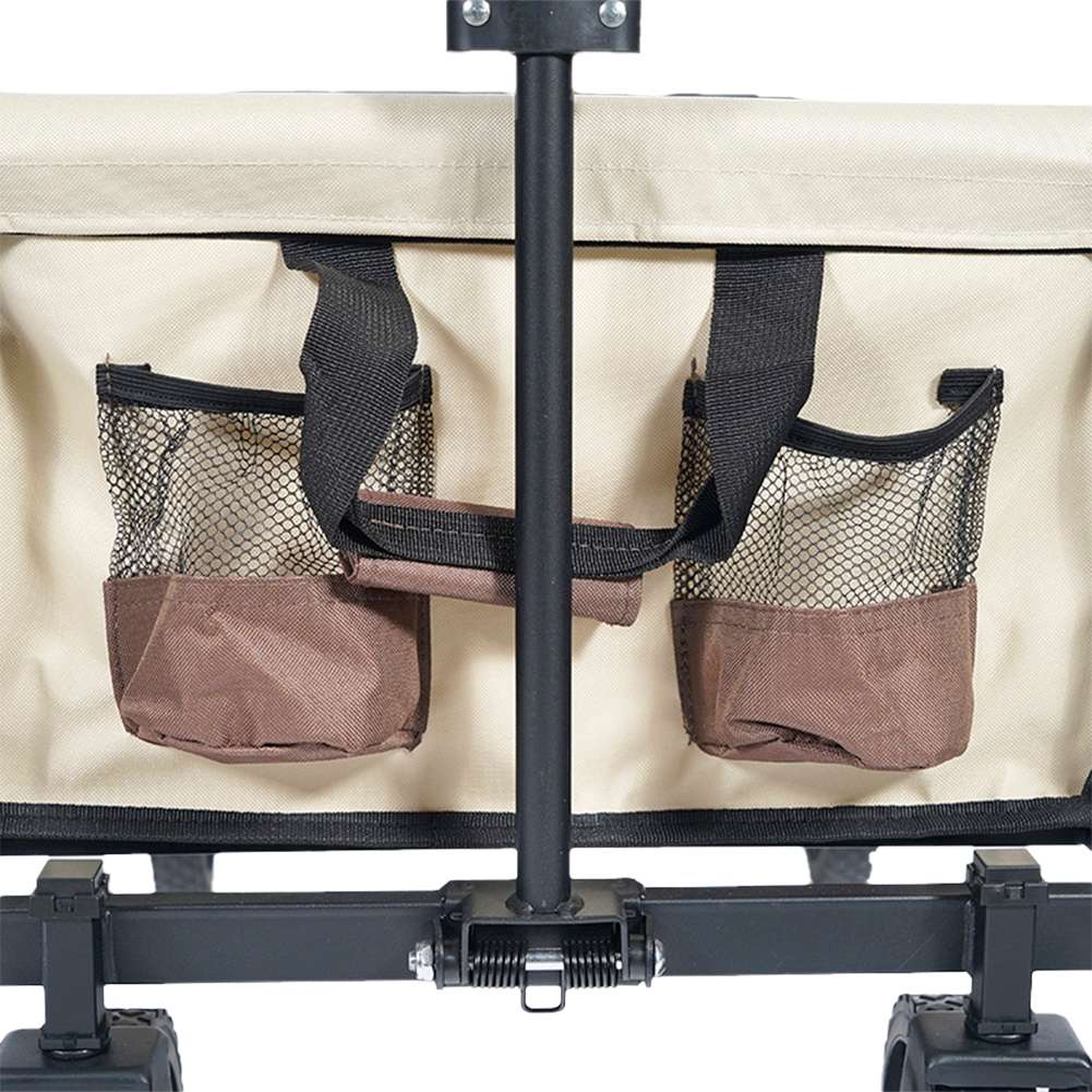 MUWO faltbarer Bollerwagen 100 L, max. 110 kg braun/beige