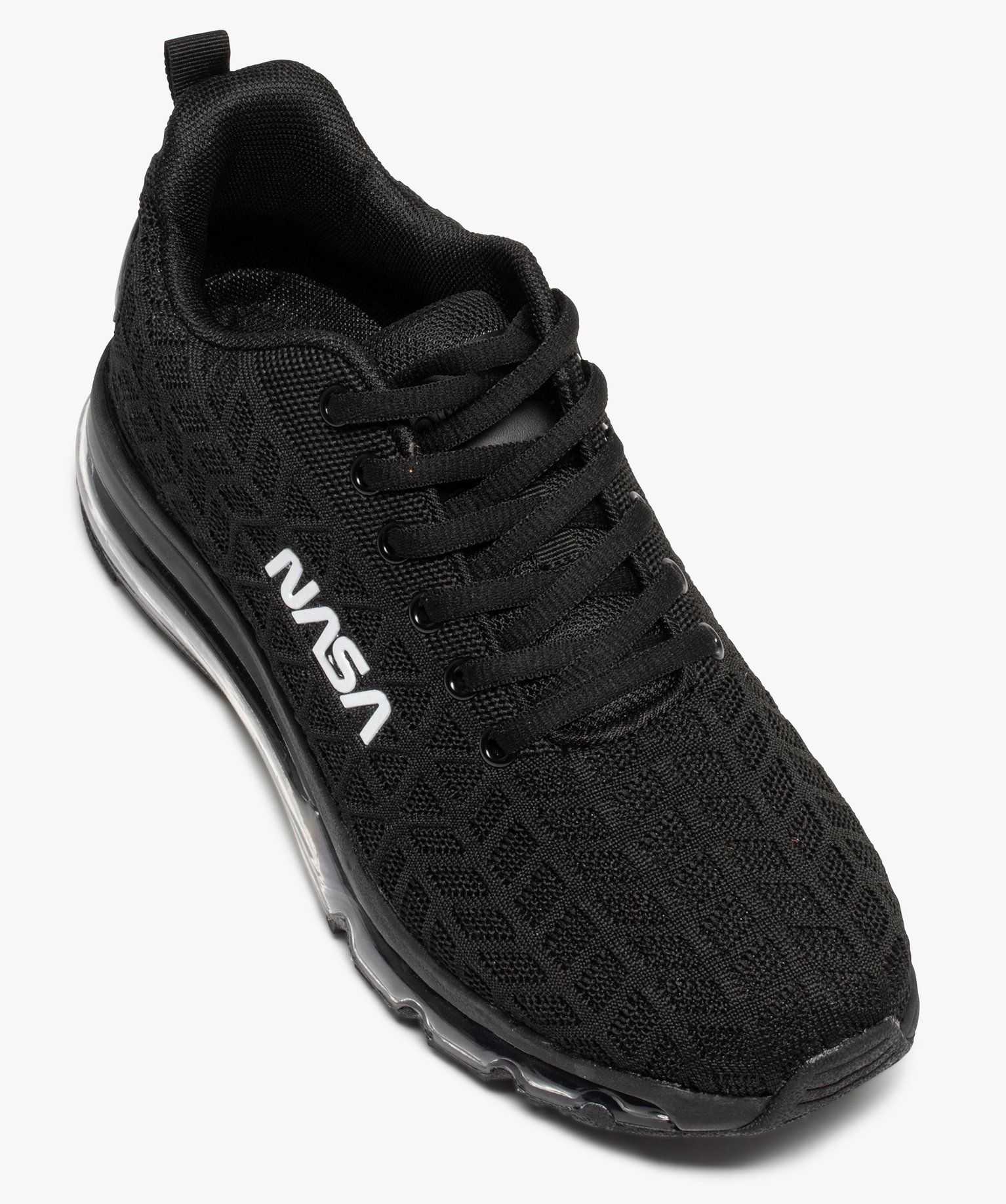 Baskets homme dessus en maille et semelle bulle - Nasa noir | GEMO