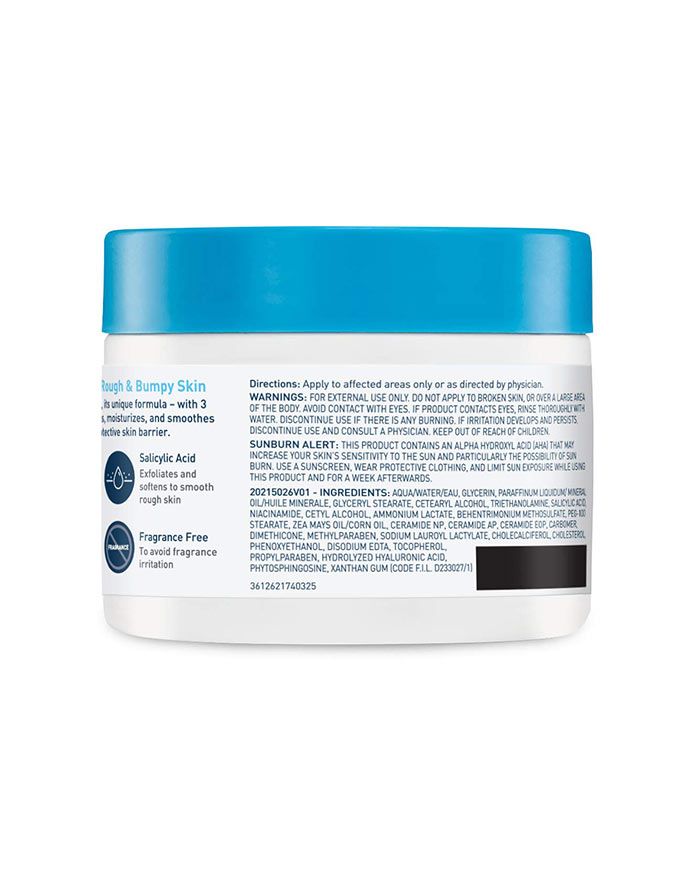 Crème SA pour peaux rugueuses et granuleuses. Crème à l'acide salicylique pour améliorer la texture de la peau.