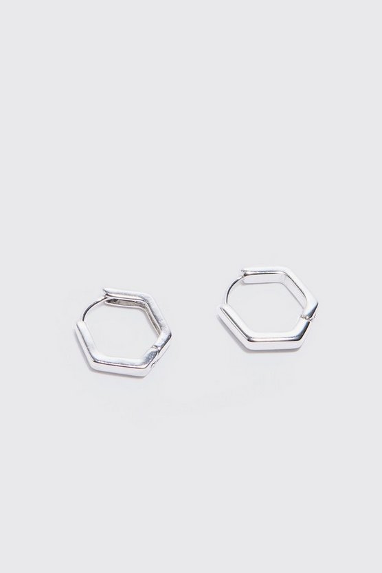 15mm Metall-Creolen in Silber