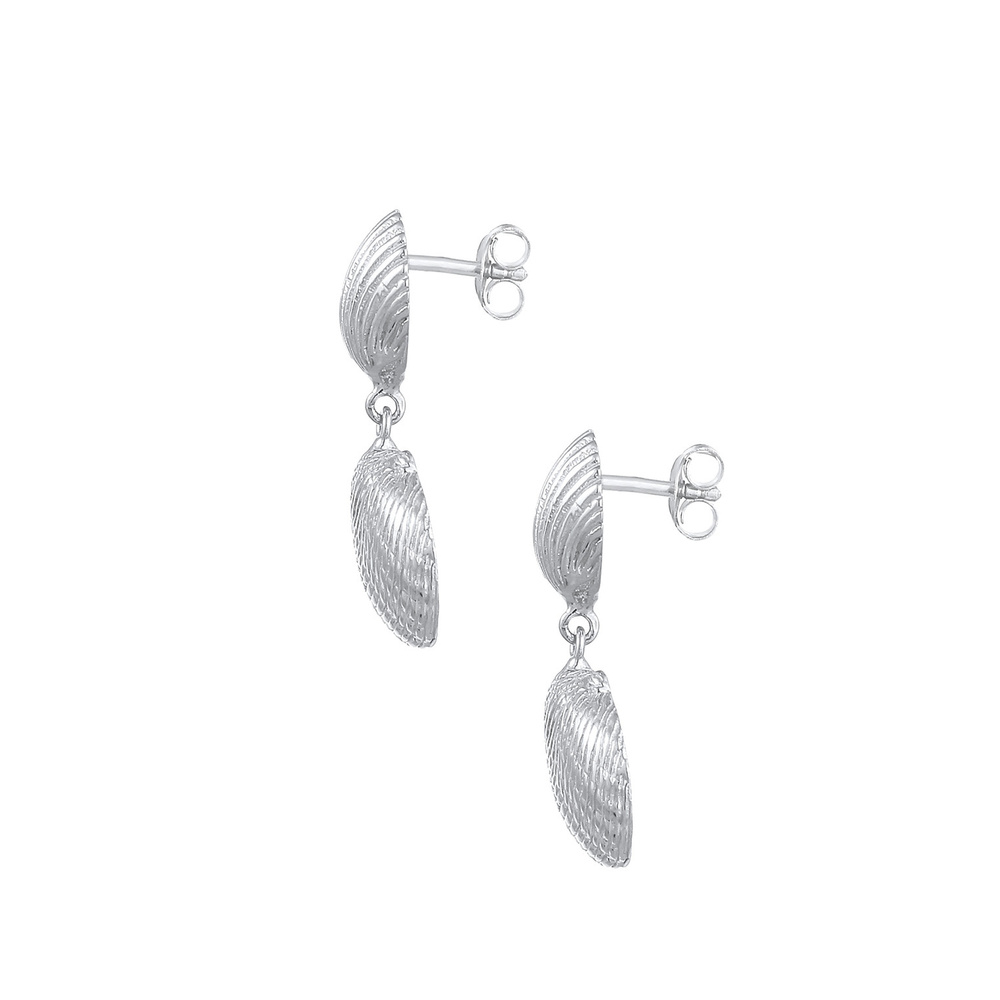 Elli Elli Boucles d'Oreilles Coquillage Coeur Plage Été Maritime Trend Boucles d'Oreil Boucles d'oreilles
