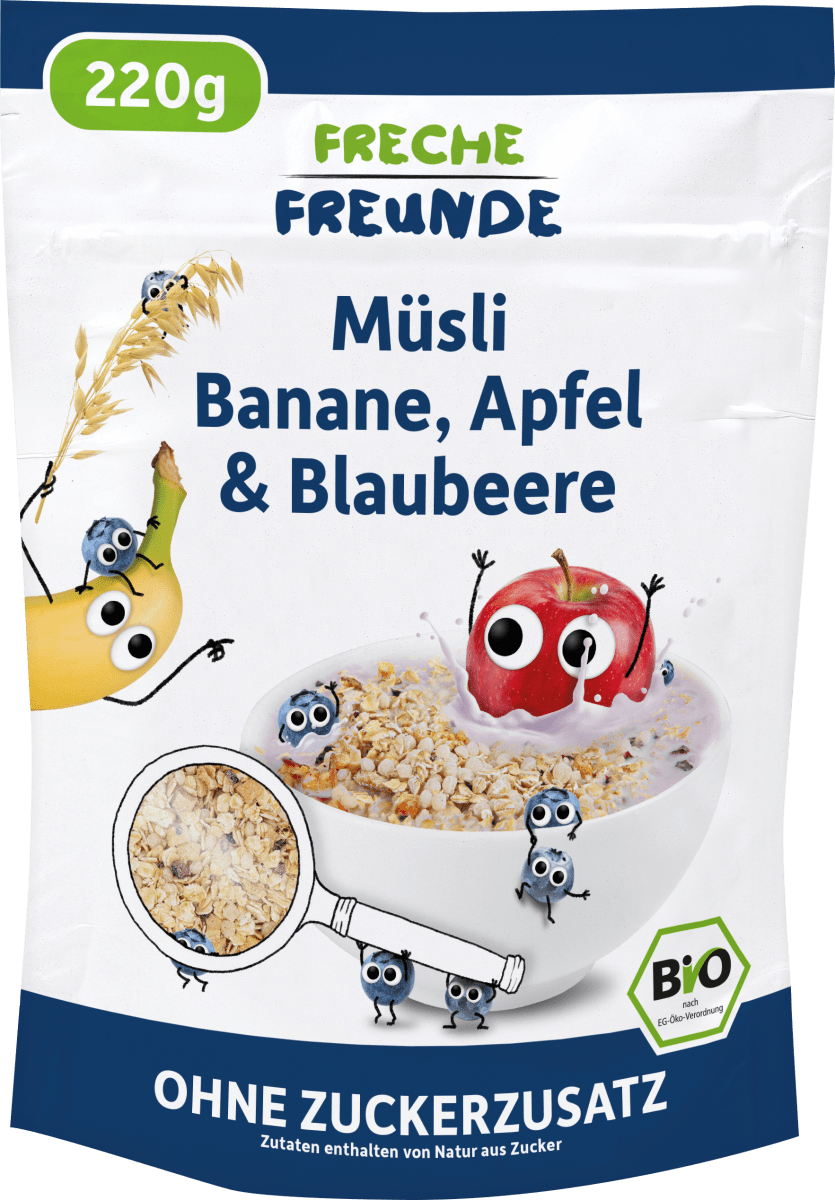 Kindermüsli Banane, Apfel & Blaubeere ab 1 Jahr, 220 g