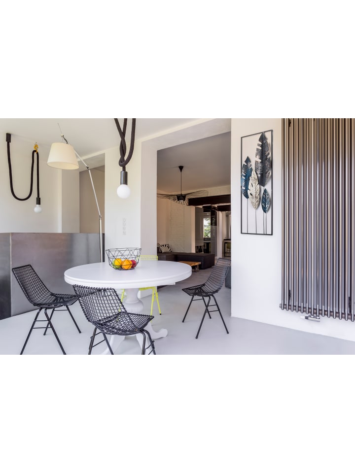 kobolo Metallbild LEAFS in Grau günstig kaufen onesize