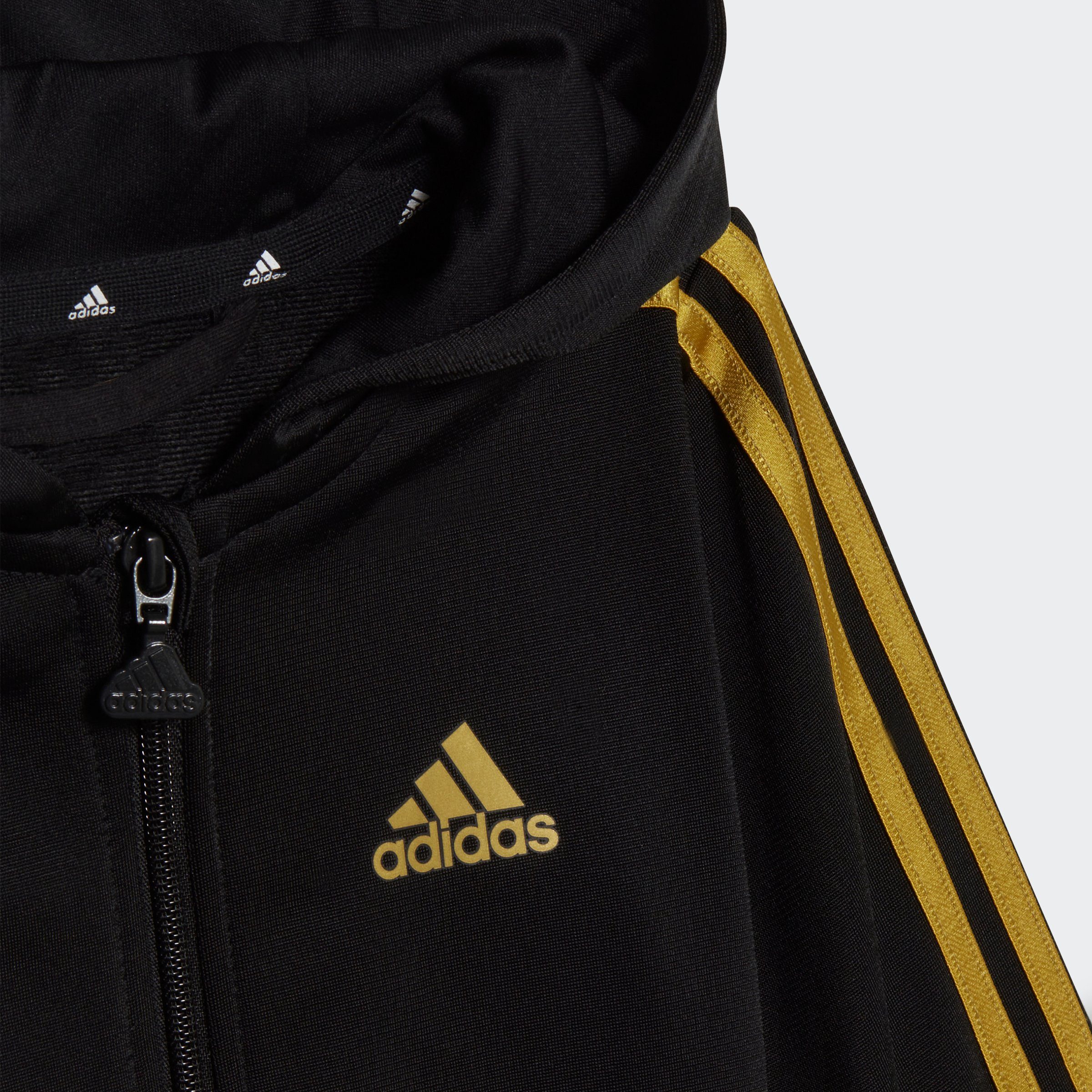 adidas Sportswear Trainingsanzug ESSENTIALS SHINY HOODED (2-tlg), für Babys und Kleinkinder