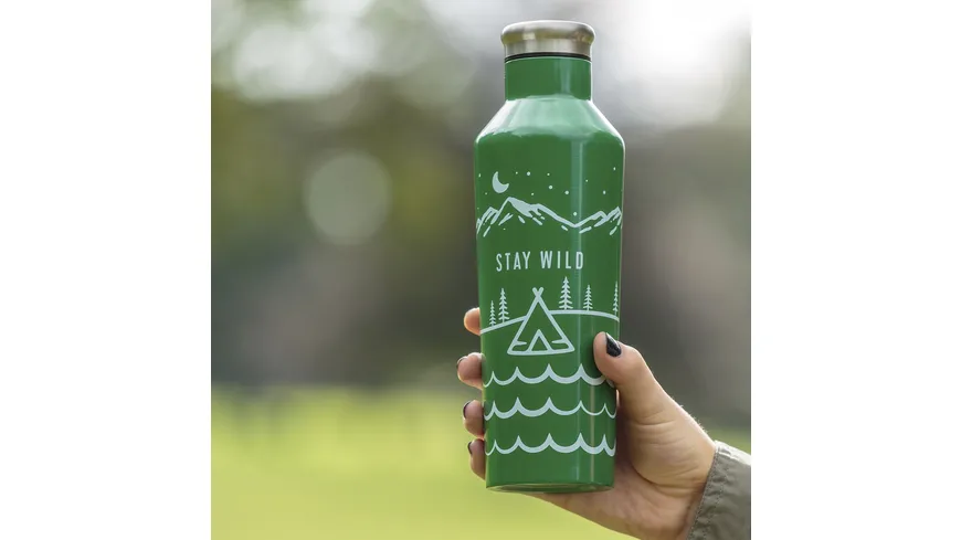 TYPHOON Isolierflasche aus Edelstahl PURE STAY WILD 0,5l grün