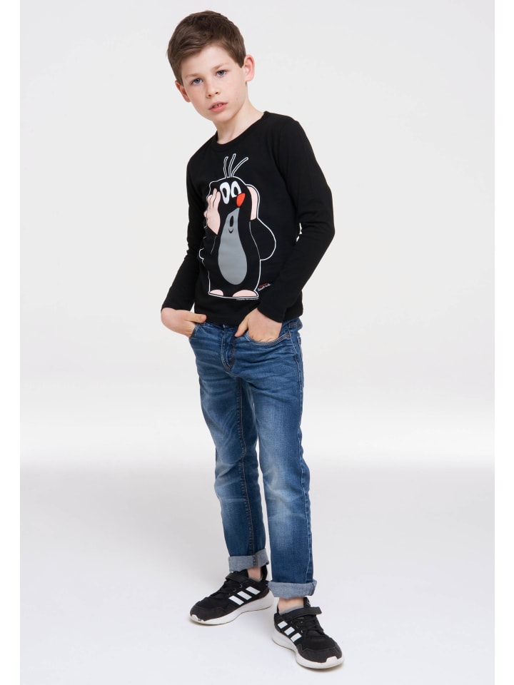 Logoshirt T-Shirt Der kleine Maulwurf in schwarz günstig kaufen