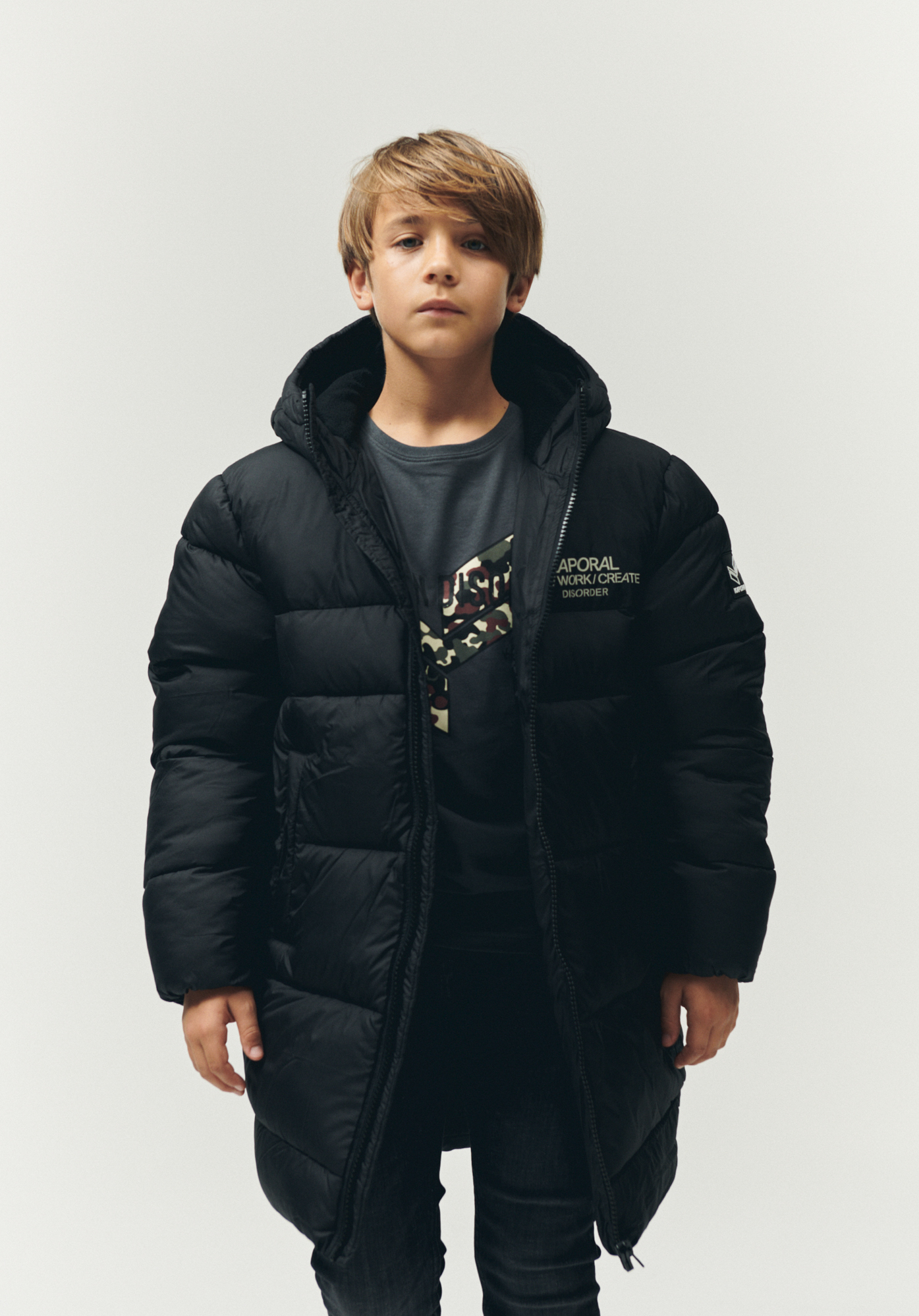 ENZO   Doudoune noire garçon