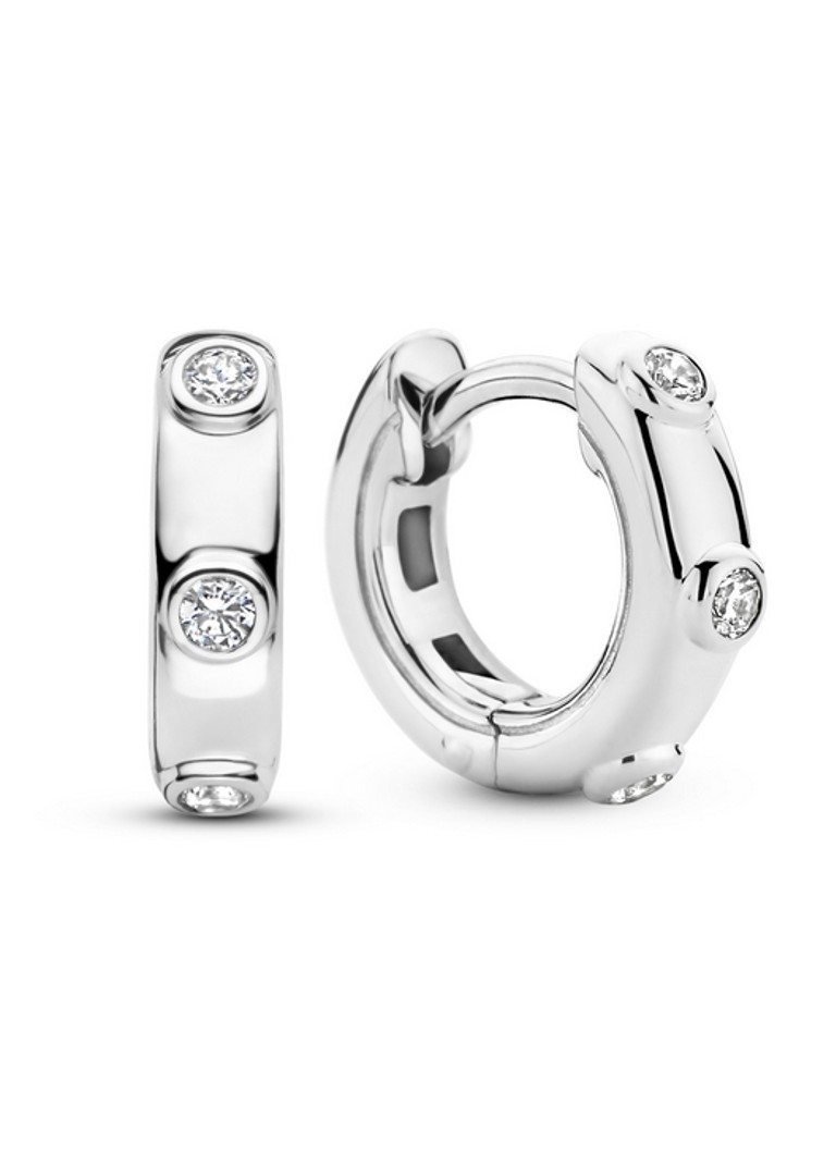 TI SENTO - Milano Silver hoop earrings with zirconia 7953ZI_H
