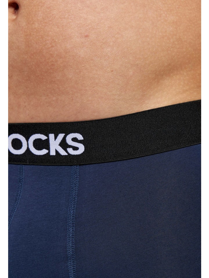 SNOCKS Boxershorts aus Bio-Baumwolle 6 Stück in Blau günstig kaufen