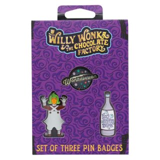 Charlie und die Schokoladenfabrik Ansteck-Pins 3er-Set Limited Edition