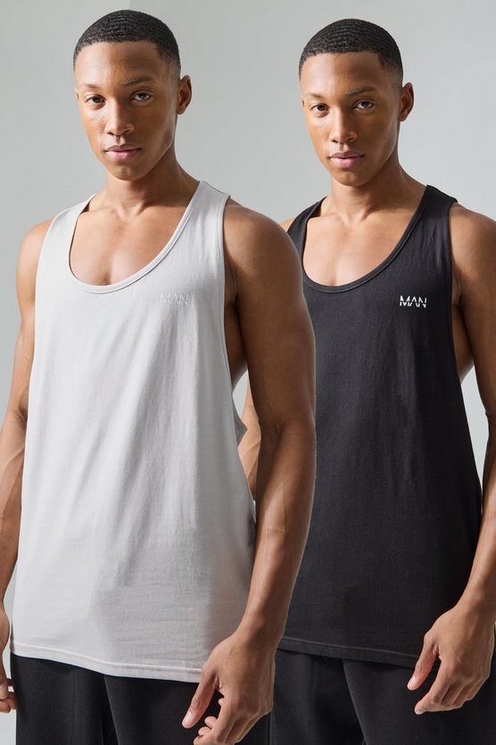 Man Active Gym Vest 2 Pack