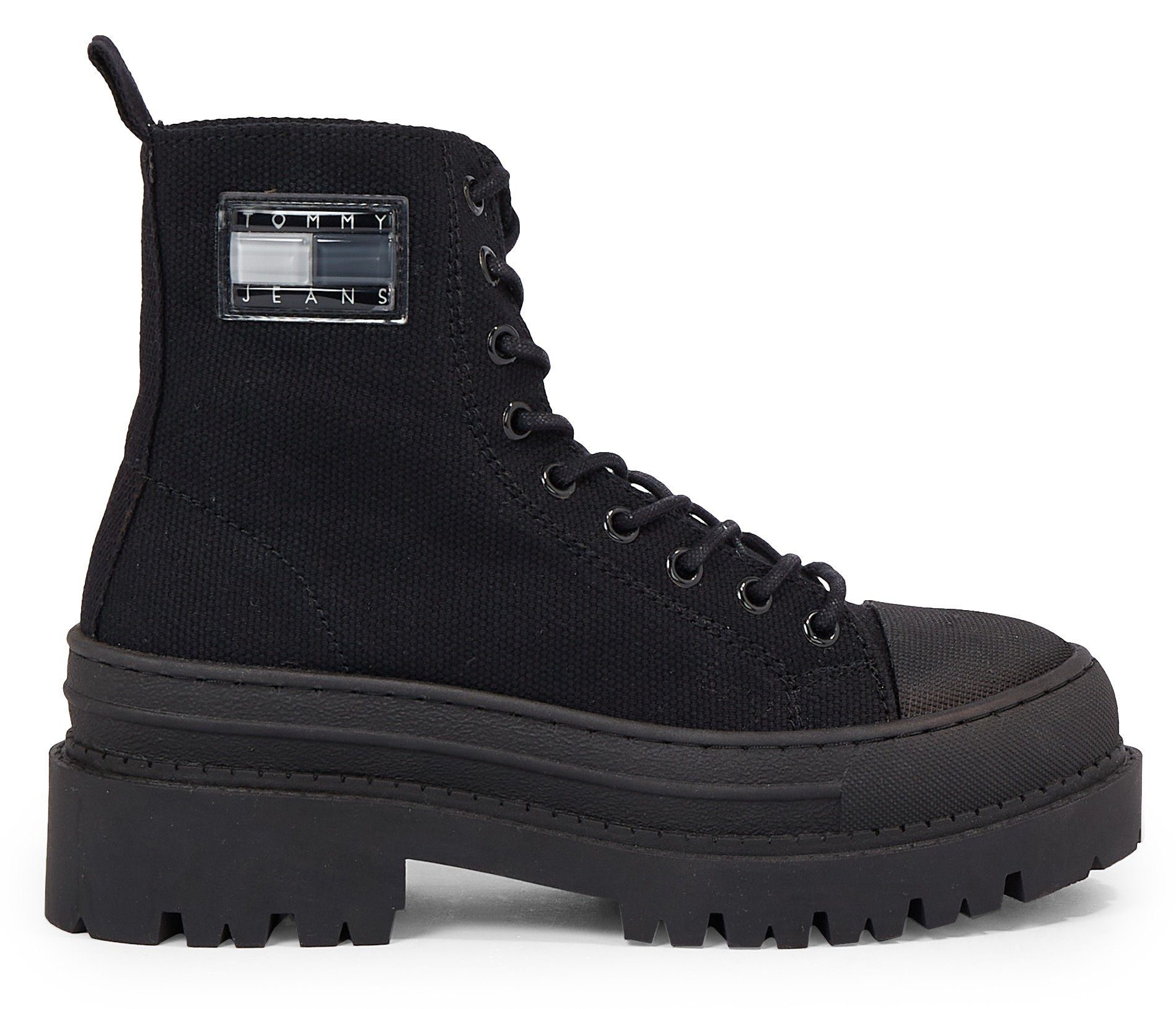 Tommy Jeans TJW FOXING CANVAS BOOT Schnürboots mit praktischer Anziehlasche