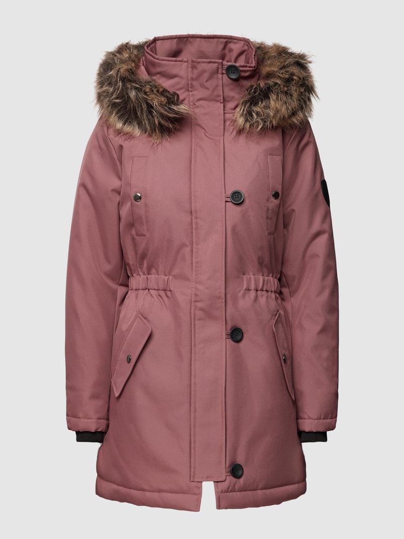 Parka mit Kunstfell Modell 'IRIS' in altrosa
