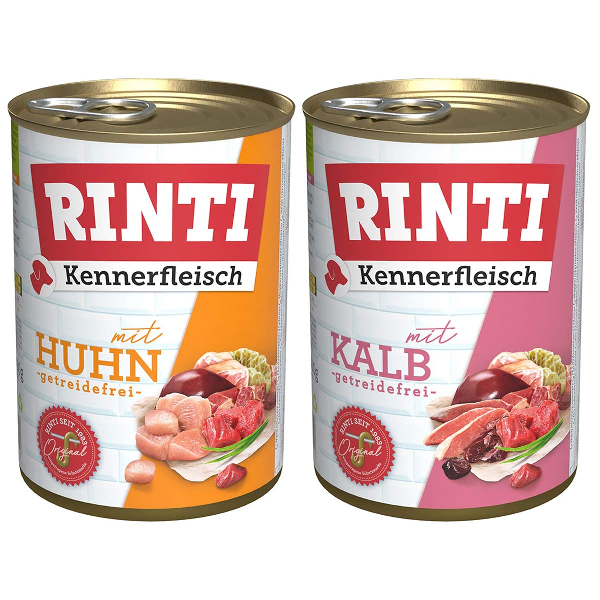 Rinti Kennerfleisch Mix Huhn & Kalb 24x400g kaufen bei ZooRoyal