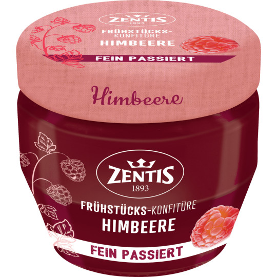 Zentis Frühstücks-Konfitüre fein passiert Himbeere 230G