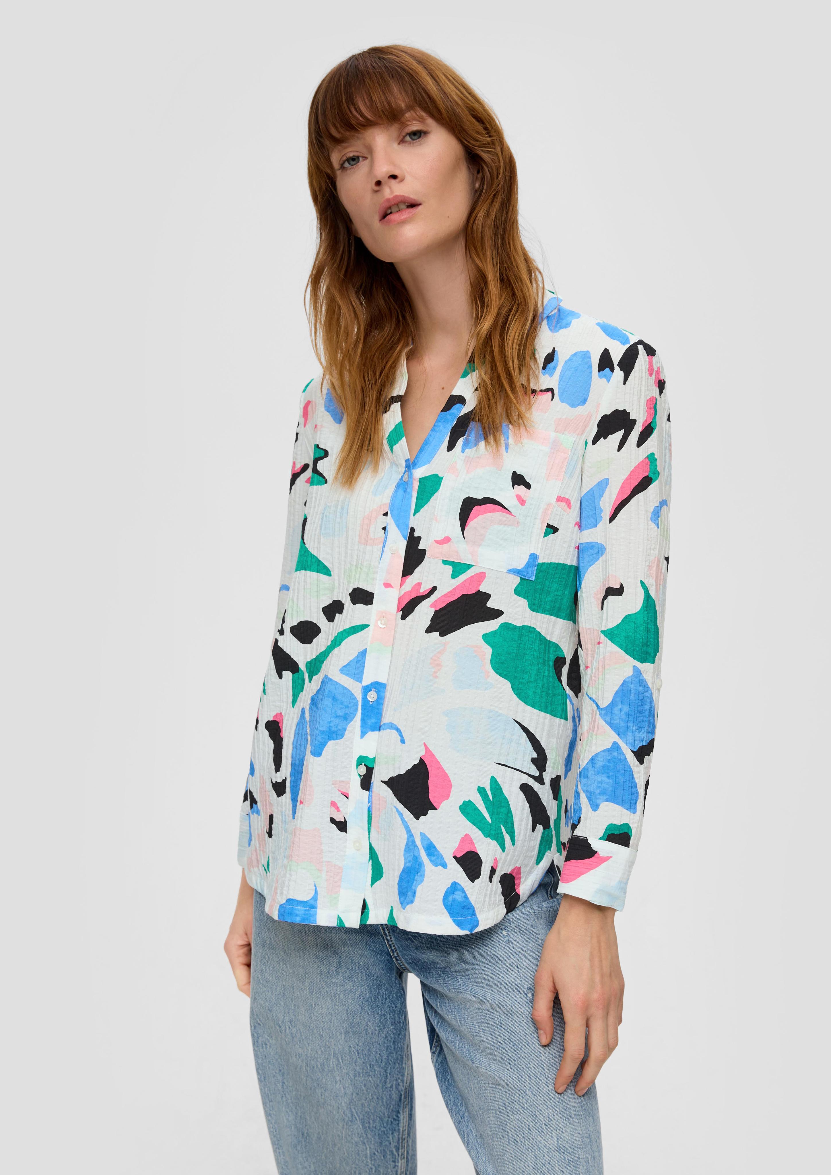 Longbluse aus Viskosemix  2128371-02A0