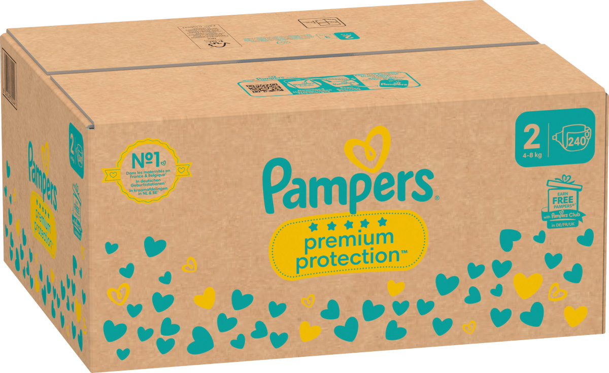 Windeln Premium Protection New Baby Gr. 2 Mini (4-8 kg), Monatsbox, 240 St