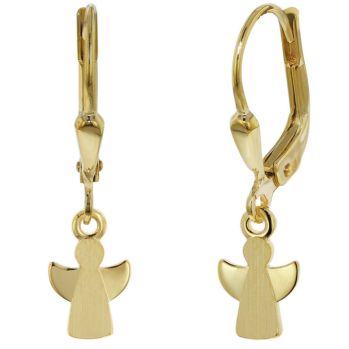 Kinder-Ohrringe Engel 333 (8 Kt) Gold Ohrschmuck für Mädchen Ohrhänger