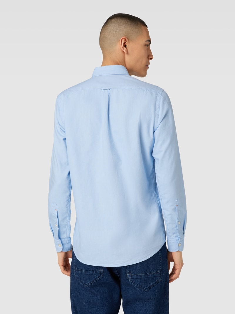 Regular Fit Freizeithemd mit Button-Down-Kragen Modell 'Rickert' in hellblau
