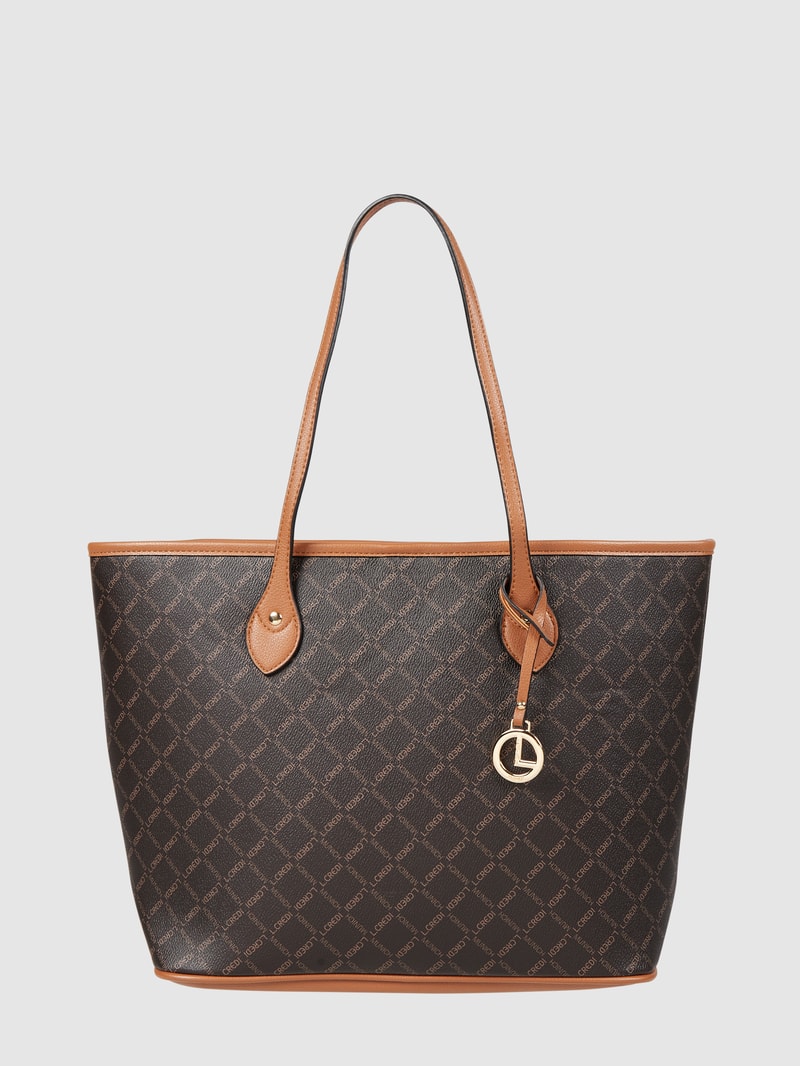 Shopper in Leder-Optik in mittelbraun