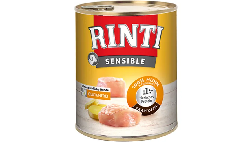 RINTI Hundenassfutter Sensible Huhn + Kartoffel 800 g