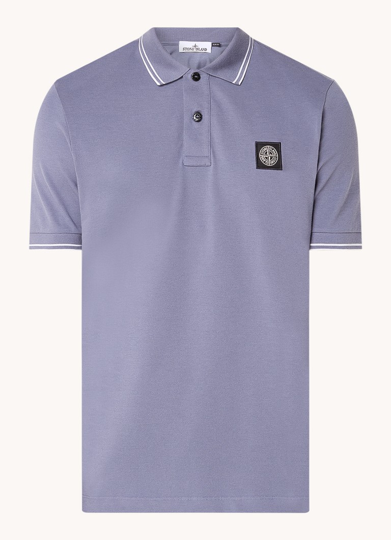 Πόλο μπλουζάκι Stone Island 2SC18 από βαμβακερό πικέ κανονικής εφαρμογής με επένδυση στα μανίκια