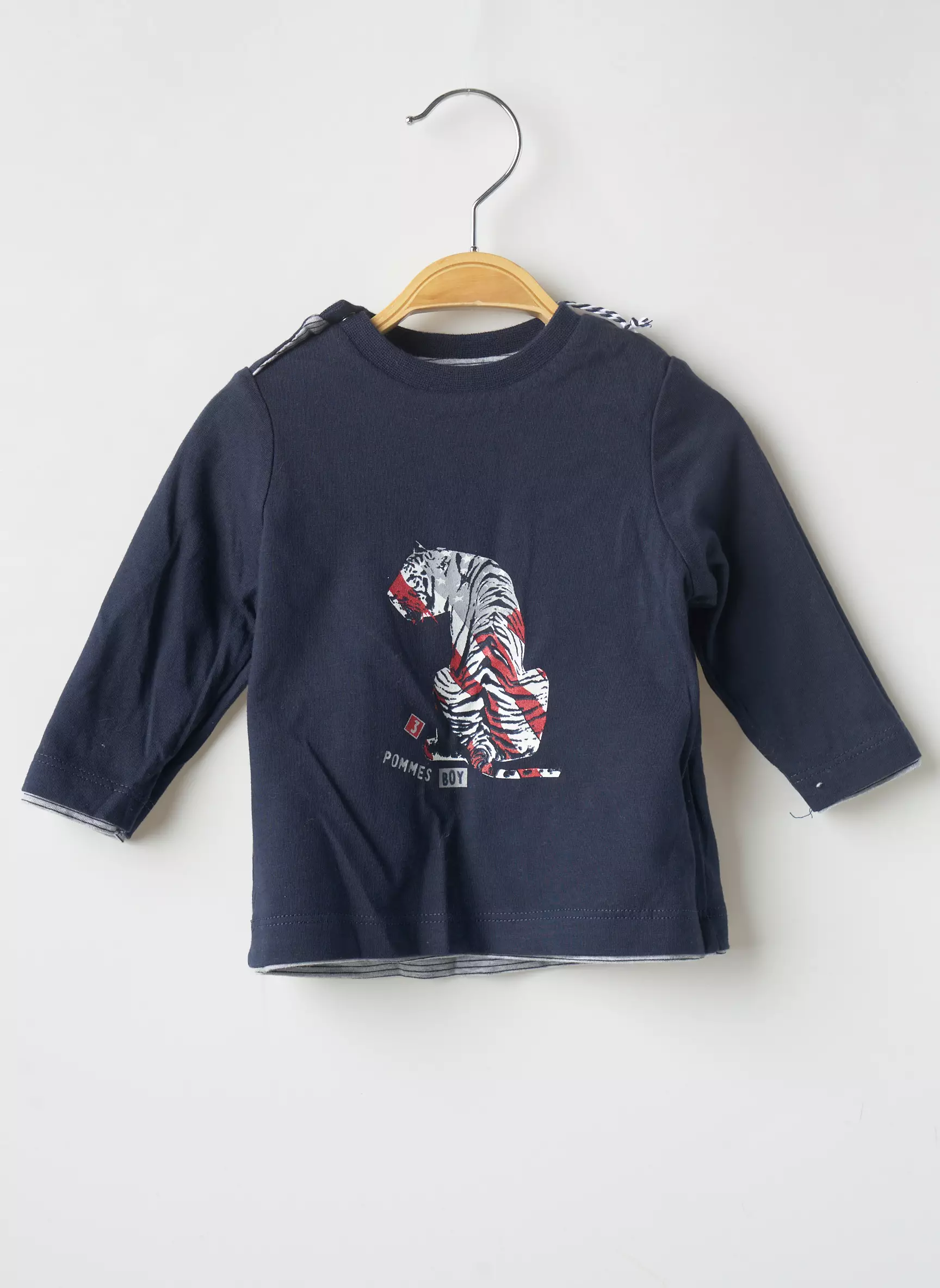 3 Pommes Tshirts Garcon couleur gris