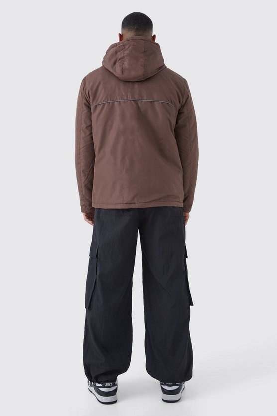 Lockere Ripstop Jacke mit reflektierendem Detail