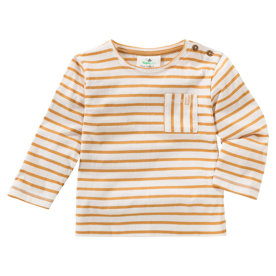 2 Baby Langarmshirts mit Brusttasche