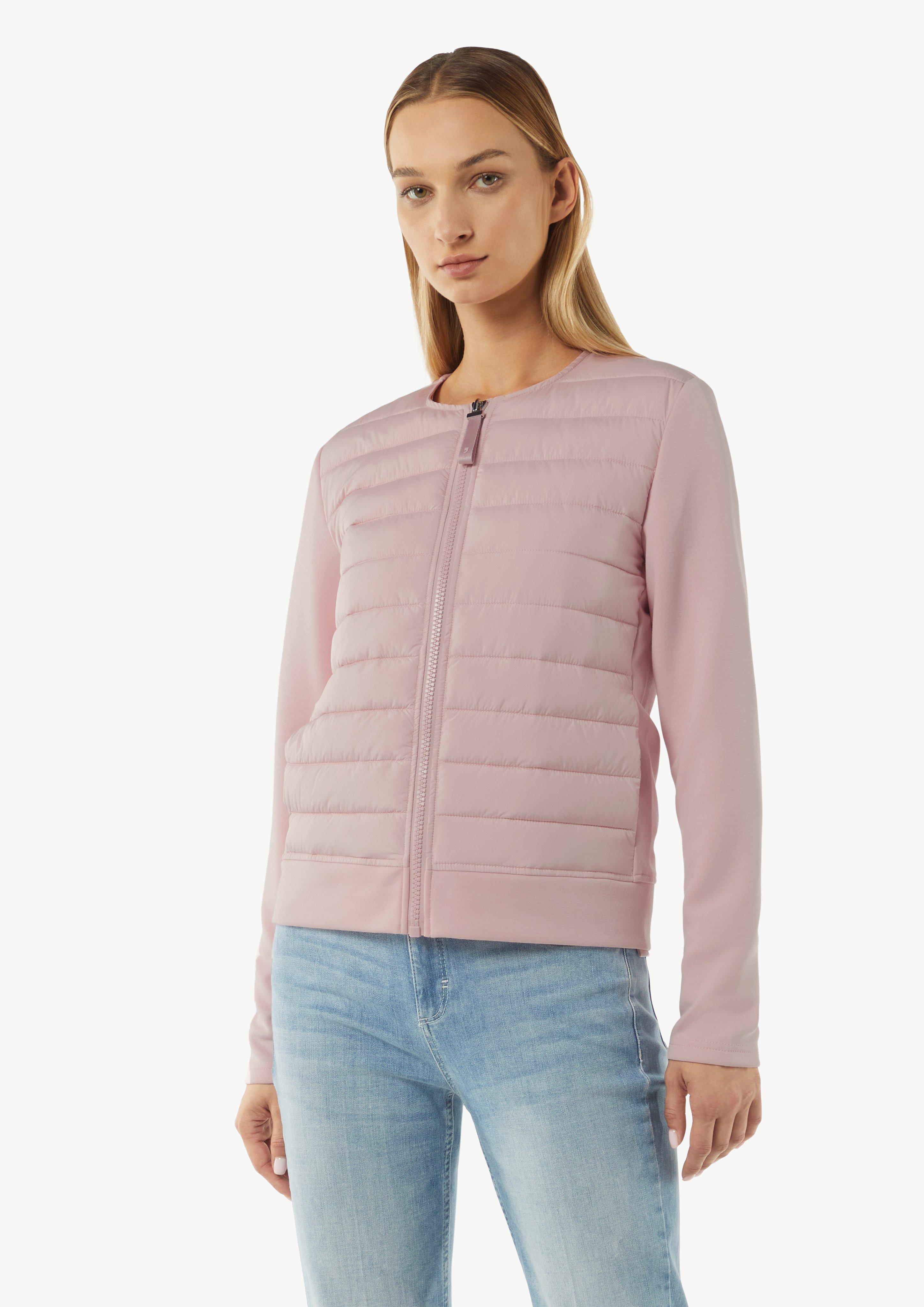 Leichte Steppjacke im Fabricmix - zartrosa