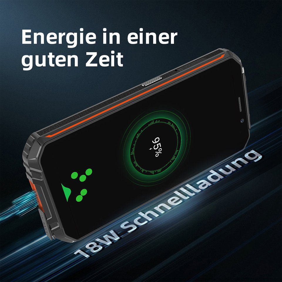 OUKITEL WP 18 pro, 4G-[Außentelefon], 64GB ROM, 12500 mAh Akku, Dual-SIM Smartphone (4 GB Speicherplatz, Android 12, 5,93'' IPS Display, 5M Frontkamera, 13M Hauptkamera hinten)