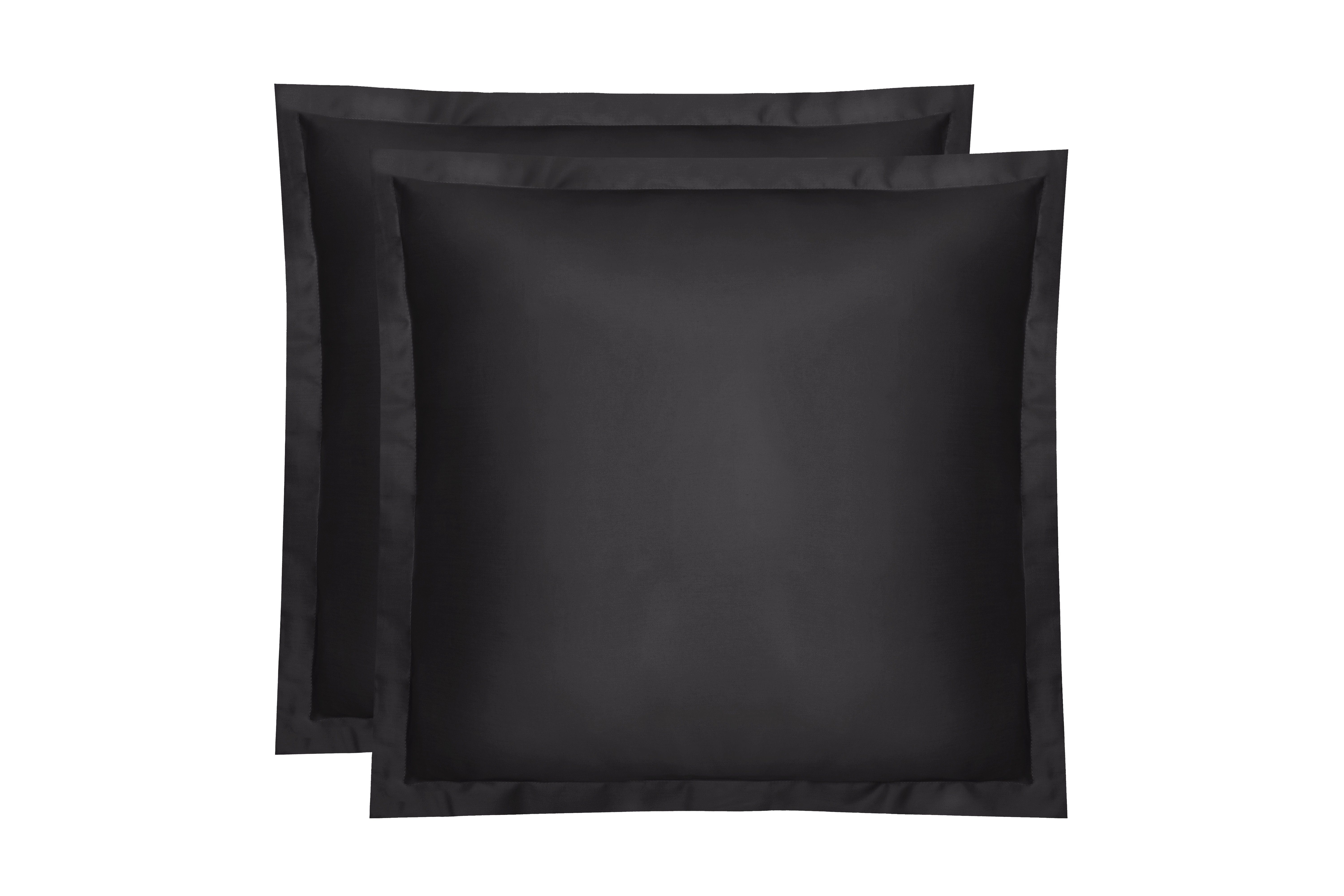 Kissenbezüge Mako Satin 2er Set Kissenbezug mit Reißverschluss, Premium Bettwäsche, Amqua, 100% ägyptische Baumwolle, Geld-zurück-Garantie, kuschelig weich