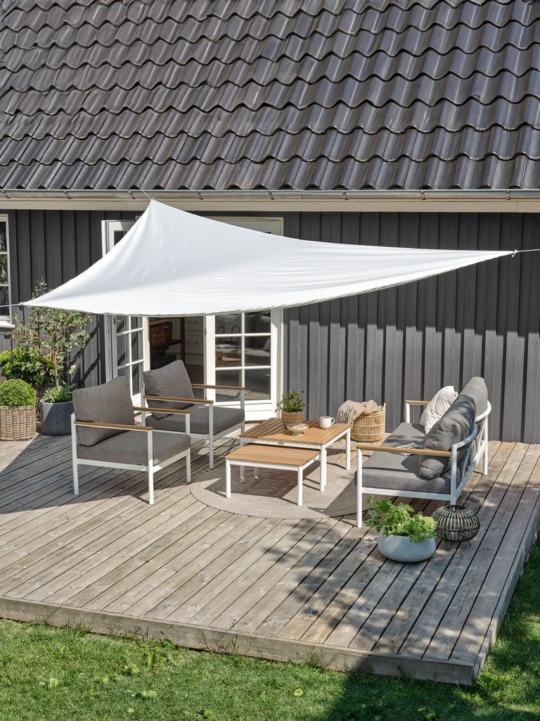 Voile d'ombrage HOLD-AN HOLD-AN L360 x l360 x P360 blanc cassé