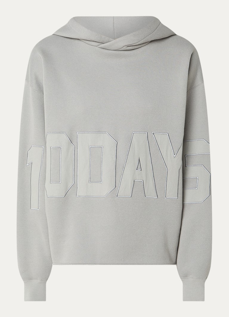 Felpa oversize 10DAYS con logo ricamato